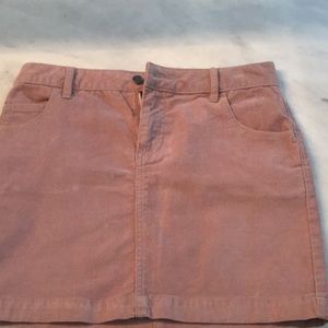 Urban Outfitters Pink Corduroy Skirt
